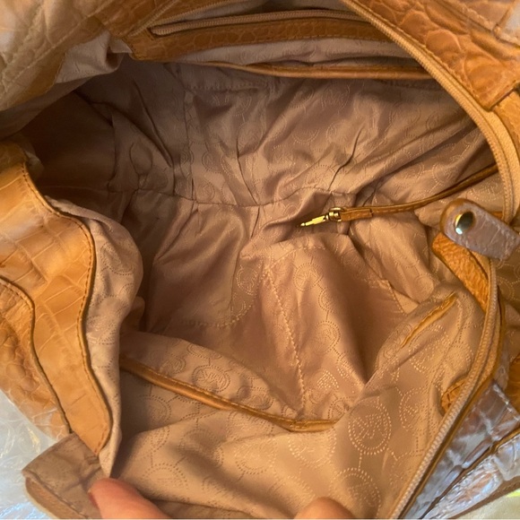 Michael Kors Erin Large Brown Crocodile Leather Shoulder Tote - Picture 2 of 11